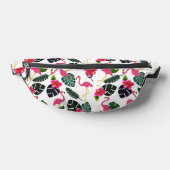 Tropische Pflanze und rosa Flamingos individuell Bauchtasche (Ablage )