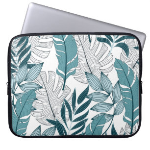Tropische Pflanze Verlasse Vintage Tapeten. Laptopschutzhülle