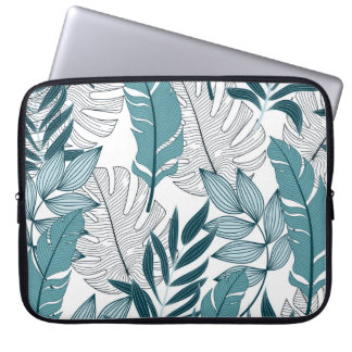 Tropische Pflanze Verlasse Vintage Tapeten. Laptopschutzhülle
