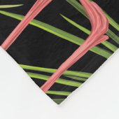 Tropische Pflanze Vögel farbige Illustration Fleecedecke (Ecke)