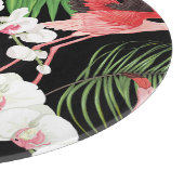 Tropische Pflanze Vögel farbige Illustration Schneidebrett (Ecke)