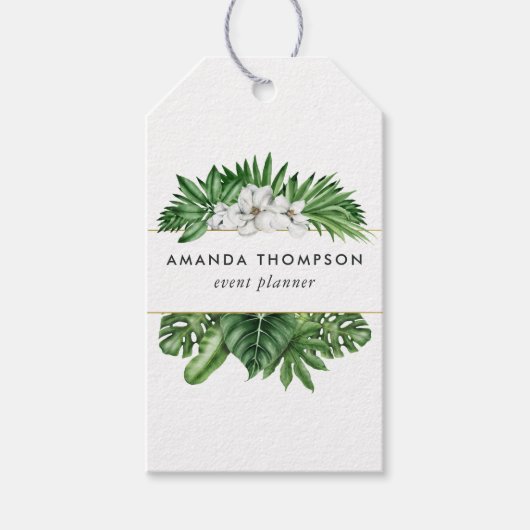 Tropische Pflanzen Geschenkanhänger (Vorderseite)