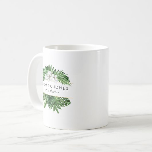 Tropische Pflanzen Kaffeetasse (Vorderseite Links)