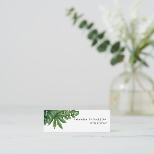 Tropische Pflanzen Mini Visitenkarte (Stehend Vorderseite)