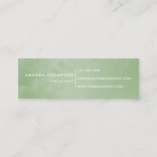 Tropische Pflanzen Mini Visitenkarte (Rückseite)