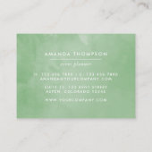 Tropische Pflanzen Visitenkarte (Rückseite)