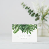 Tropische Pflanzen Visitenkarte (Stehend Vorderseite)