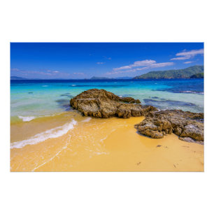 Tropische Philippinen Sandy Beach Island Poster