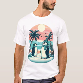 Tropische Pinguine – Winterurlaubsstimmung T-Shirt