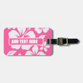 Tropische Pink Beach Blume Gepäckanhänger (Vorderseite horizontal)