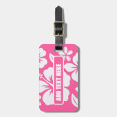 Tropische Pink Beach Blume Gepäckanhänger (Vorderseite vertikal)