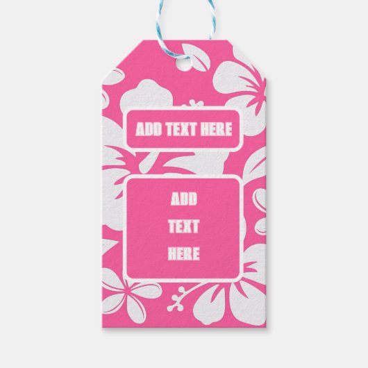 Tropische Pink Beach Blume Geschenkanhänger (Vorderseite)