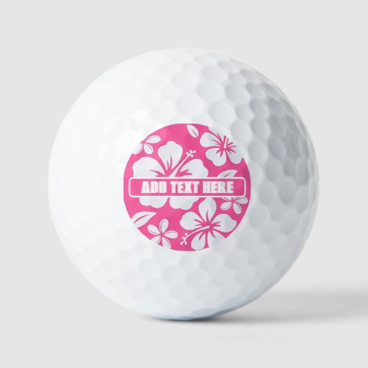 Tropische Pink Beach Blume Golfball (Vorderseite)