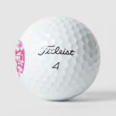 Tropische Pink Beach Blume Golfball (Logo)
