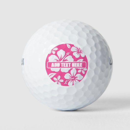 Tropische Pink Beach Blume Golfball (Vorderseite)