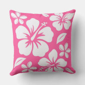 Tropische Pink Beach Blume Kissen (Rückseite)