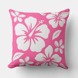 Tropische Pink Beach Blume Kissen