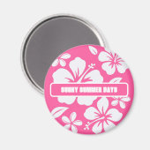 Tropische Pink Beach Blume Magnet (Vorderseite/Rückseite)