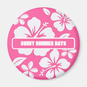 Tropische Pink Beach Blume Magnet