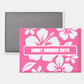 Tropische Pink Beach Blume Magnet (Vorderseite/Rückseite)