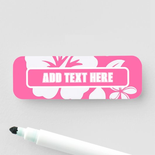 Tropische Pink Beach Blume Namensschild (Beispiel)