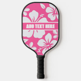 Tropische Pink Beach Blume Pickleball Schläger