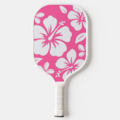 Tropische Pink Beach Blume Pickleball Schläger (Rückseite)