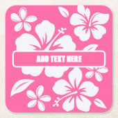 Tropische Pink Beach Blume Rechteckiger Pappuntersetzer (Vorderseite)