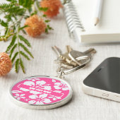 Tropische Pink Beach Blume Schlüsselanhänger (Seite)