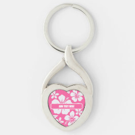 Tropische Pink Beach Blume Schlüsselanhänger