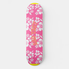 Tropische Pink Beach Blume Skateboard