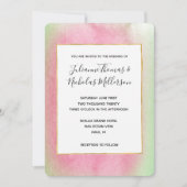 Tropische Pinkenhochzeit Einladung (Vorderseite)