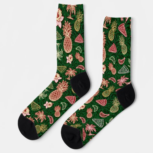Tropische Pizza Socks hawaiianischer Art Socken (Linkes Detail)