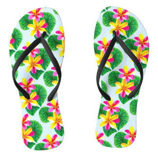 Tropische Plumeria-Blume Badesandalen