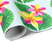 Tropische Plumeria-Blume Geschenkpapier (Rolleneckpunkt)