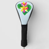 Tropische Plumeria-Blume Golf Headcover (Vorderseite)