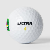 Tropische Plumeria-Blume Golfball (Logo)
