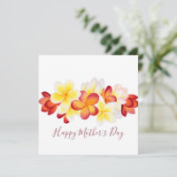 Tropische Plumeria Blume Muttertagskarte