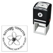 Tropische Plumeria Blume Name Rücksendeadresse Permastempel (Beispiel)