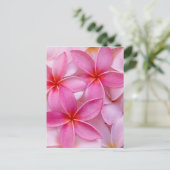 TROPISCHE PLUMERIA-BLUME POSTKARTE (Stehend Vorderseite)