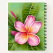 Tropische Plumeria Blume Rosa Orange Personalisier Notizblock (Rückseite)