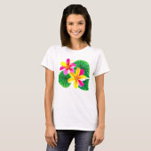 Tropische Plumeria-Blume T-Shirt (Vorne ganz)