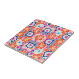 Tropische Plumeria-Blume X Muster Fliese