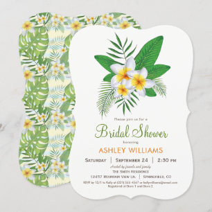 Tropische Plumeria Bridal Dusche Einladung