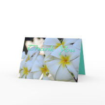 Tropische Plumeria-Dankeskarten