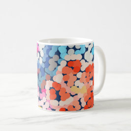 Tropische Plumeria Dotted Gepunktete Blume Abstrak Kaffeetasse
