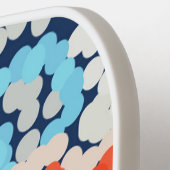 Tropische Plumeria Dotted Gepunktete Blume Abstrak Pickleball Schläger (Linke Seite)