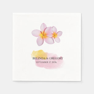 Tropische Plumeria Frangipani Wedding Serviette