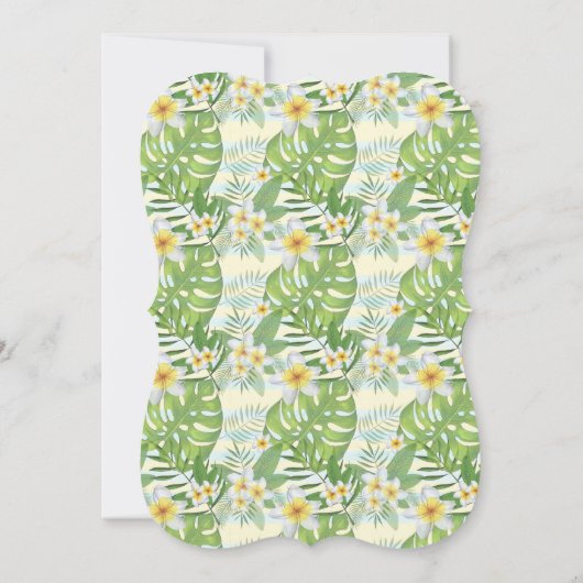 Tropische Plumeria Geburtstagsparty Einladung (Rückseite)