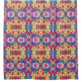 Tropische Plumeria Gepunktete Blume Muster Duschvorhang (Vorderseite)